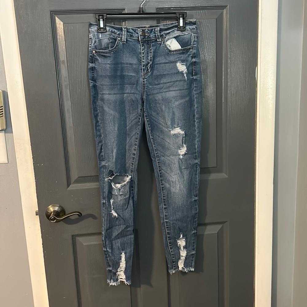 Blue Spice juniors skinny blue jeans, size: 7